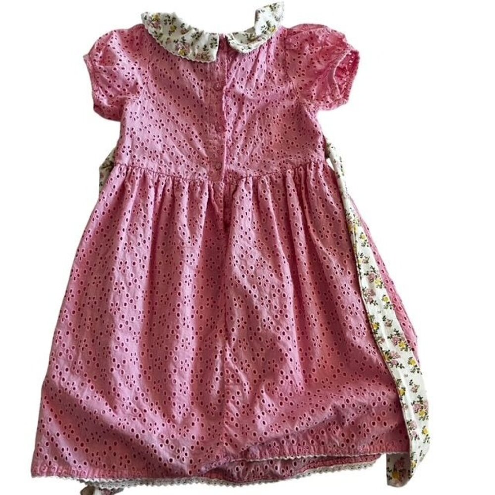 A.T.U.N. Pink Eyelet and Floral Girls Dress Size 6-7 Years - Picture 7 of 7